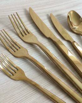 antique gold cutlery hire