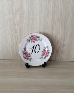 floral plate table number hire auckland new zealand