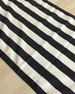 black and white stripe runner hire