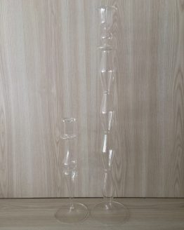 TALL & SHORT TAPER CANDLEHOLDERS CLEAR