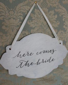 here comes the bride sign hire nz
