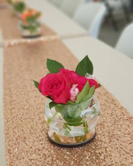 rose gold sequin runner hire auckland