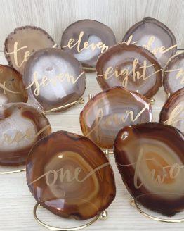 hire agate slice table numbers