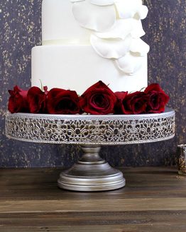 silver cake stand hire auckland