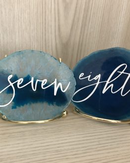 blue agate table number hire nz