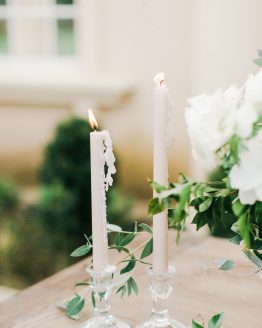 simple glass candlestick hire nz