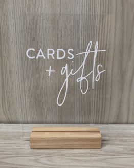 WILLA CARDS + GIFTS SIGN CLEAR-WHITE