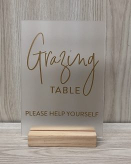 WILLA GRAZING TABLE SIGN FROSTED-GOLD