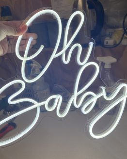 oh baby shower neon sign hire auckland nz