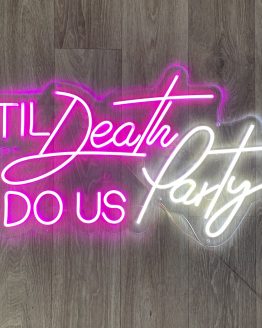 til death do us party sign hire nz