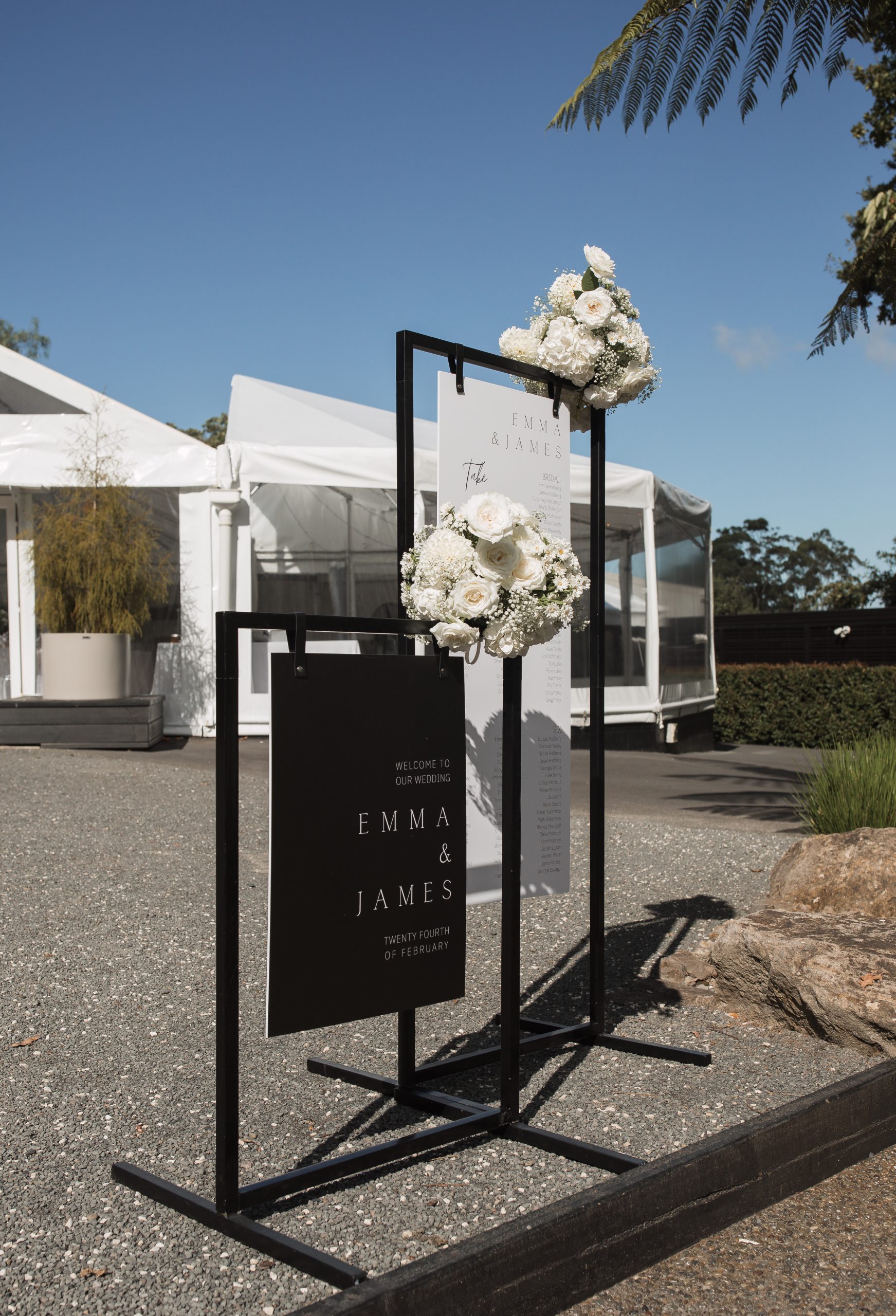 black signage stand hire auckland nz